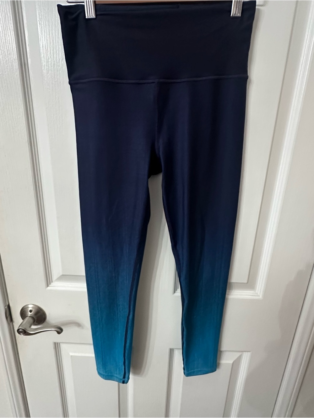 Athleta Elation Dip-Dye 7/8 Tight Navy Teal Ombré - Size Small
